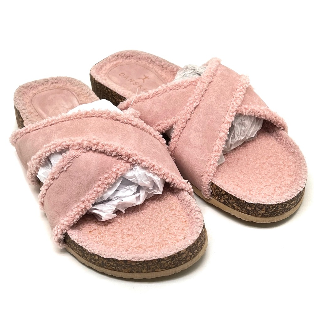 Danskin Womens Tranquil Slip On Flat Slide Sandals Pink Size 8 - Picture 2 of 10